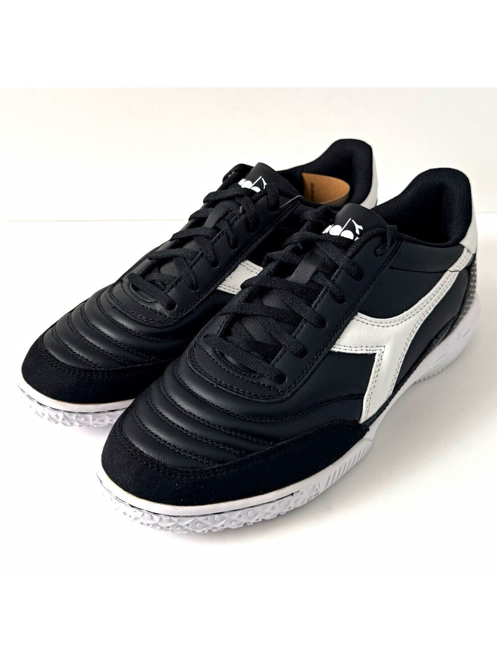 Diadora Calcetto GR LT ID Indoor Soccer Shoes Men 8.5 Women 10 Black New